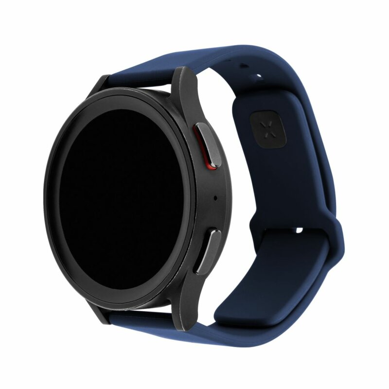 Curea Samsung Galaxy Watch4 Classic 42mm Fixed Silicone Sporty Strap Set, albastru