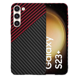 Husa Samsung Galaxy S23 Plus Techsuit Carbonite FiberShell, rosu inchis