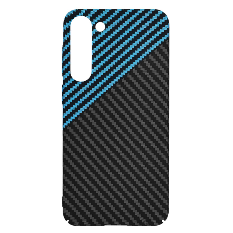 Husa Samsung Galaxy S23 Plus Techsuit Carbonite FiberShell, bleu