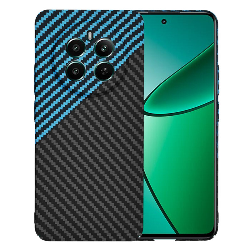 Husa Realme 12+ Techsuit Carbonite FiberShell, bleu