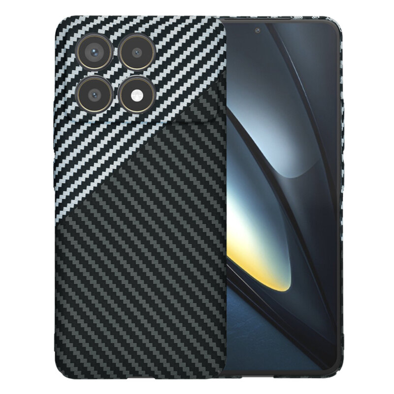 Husa Xiaomi Poco F6 Pro Techsuit Carbonite FiberShell, gri