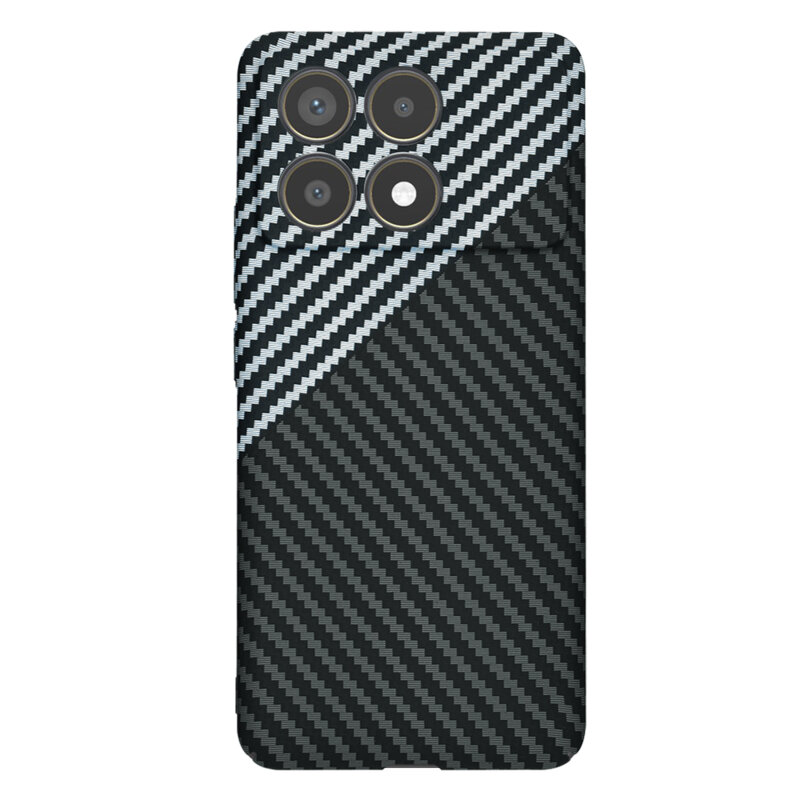 Husa Xiaomi Poco F6 Pro Techsuit Carbonite FiberShell, gri