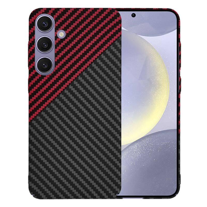 Husa Samsung Galaxy S24 Plus Techsuit Carbonite FiberShell, rosu inchis