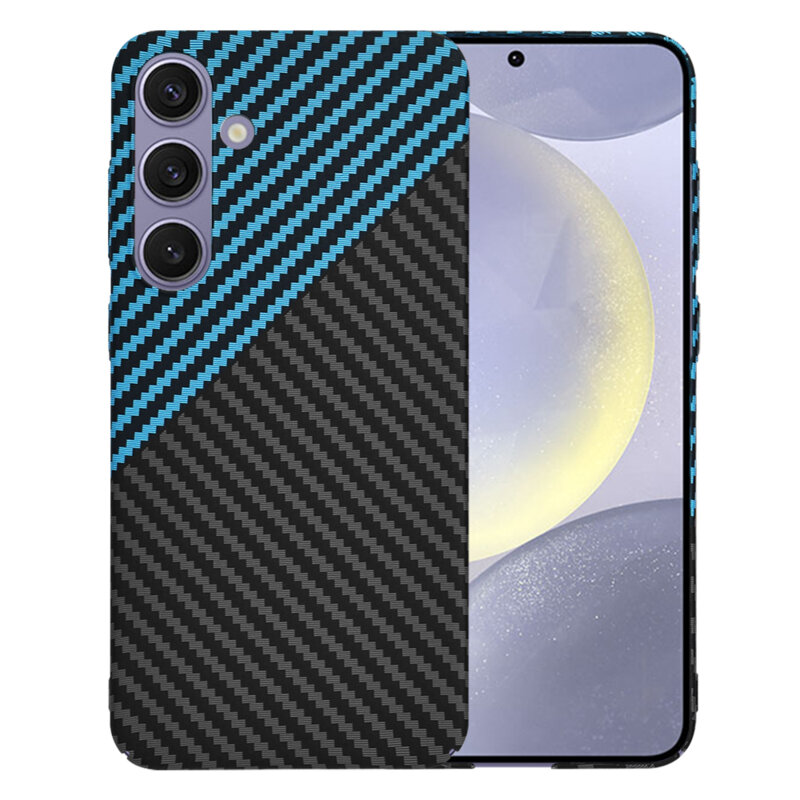 Husa Samsung Galaxy S24 Plus Techsuit Carbonite FiberShell, bleu