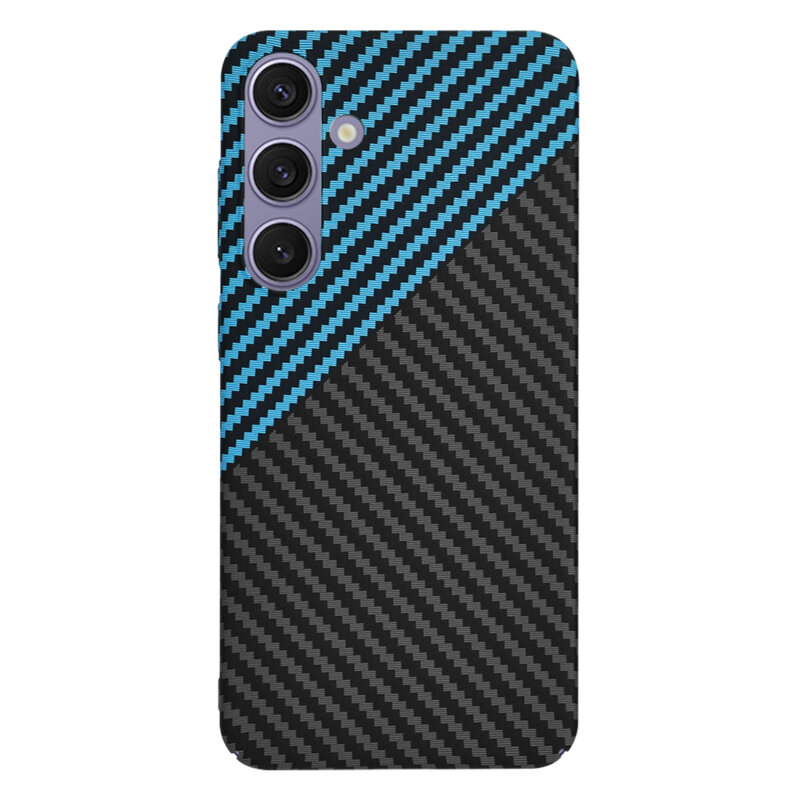 Husa Samsung Galaxy S24 Plus Techsuit Carbonite FiberShell, bleu