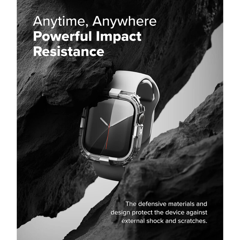 Husa Apple Watch 10 46mm Ringke Fusion Bumper, portocaliu