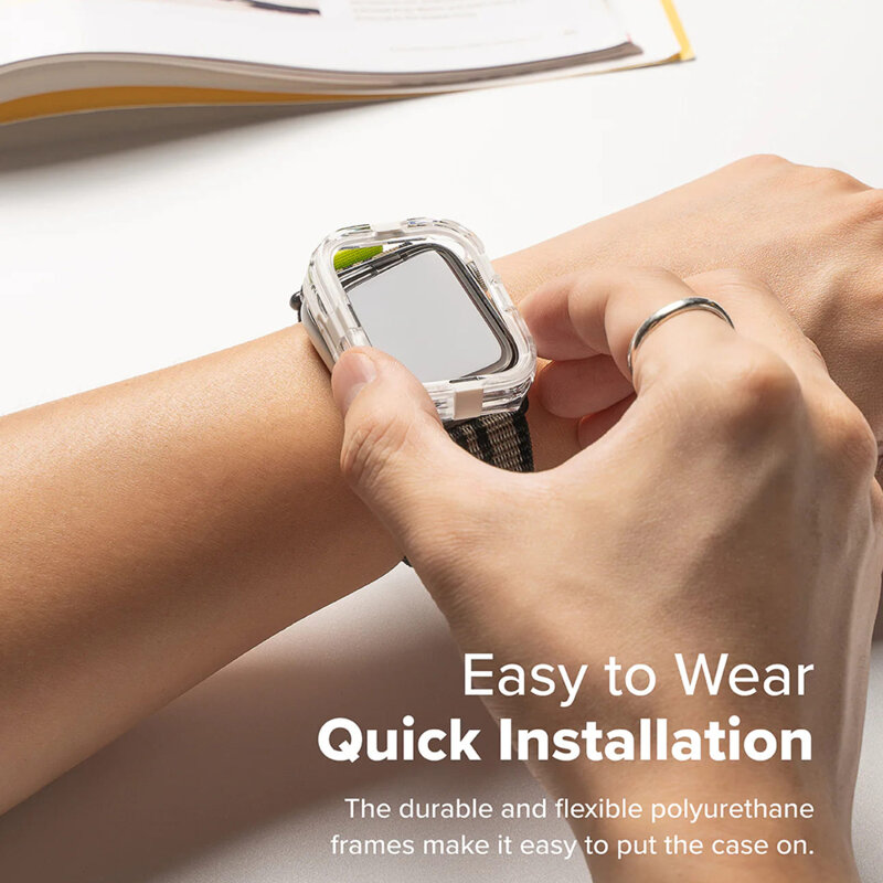 Husa Apple Watch 10 46mm Ringke Fusion Bumper, portocaliu