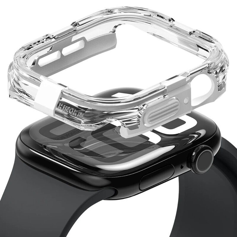Husa Apple Watch 10 46mm Ringke Fusion Bumper, alb