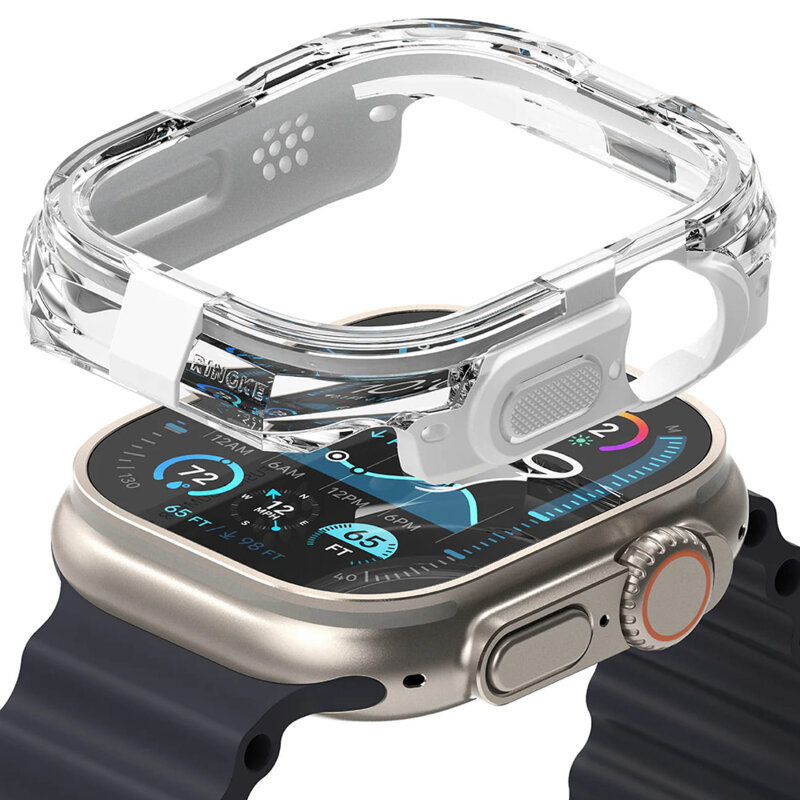 Husa Apple Watch Ultra Ringke Fusion Bumper, alb