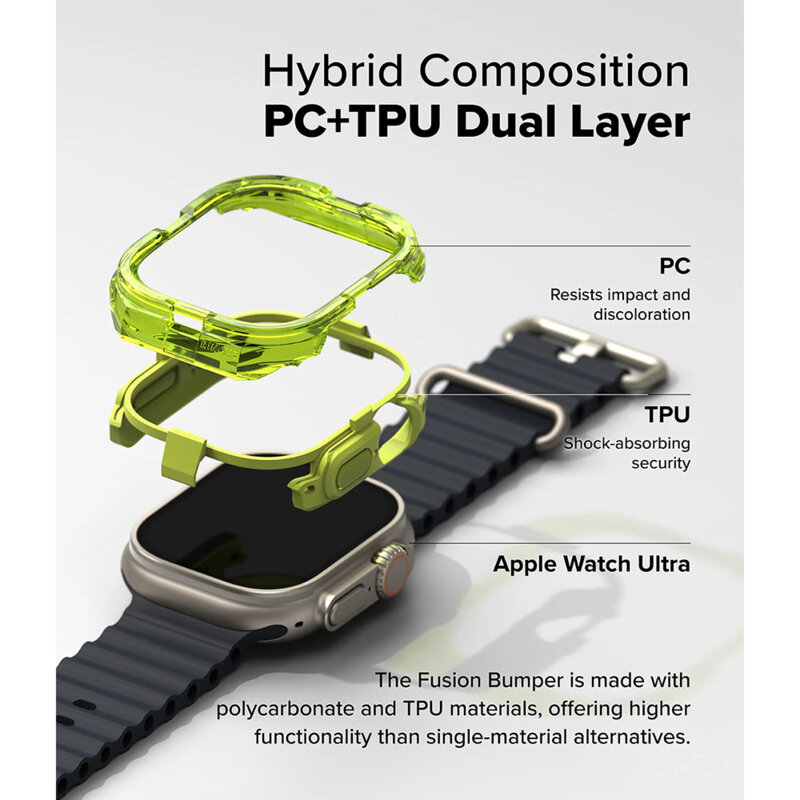 Husa Apple Watch Ultra Ringke Fusion Bumper, alb