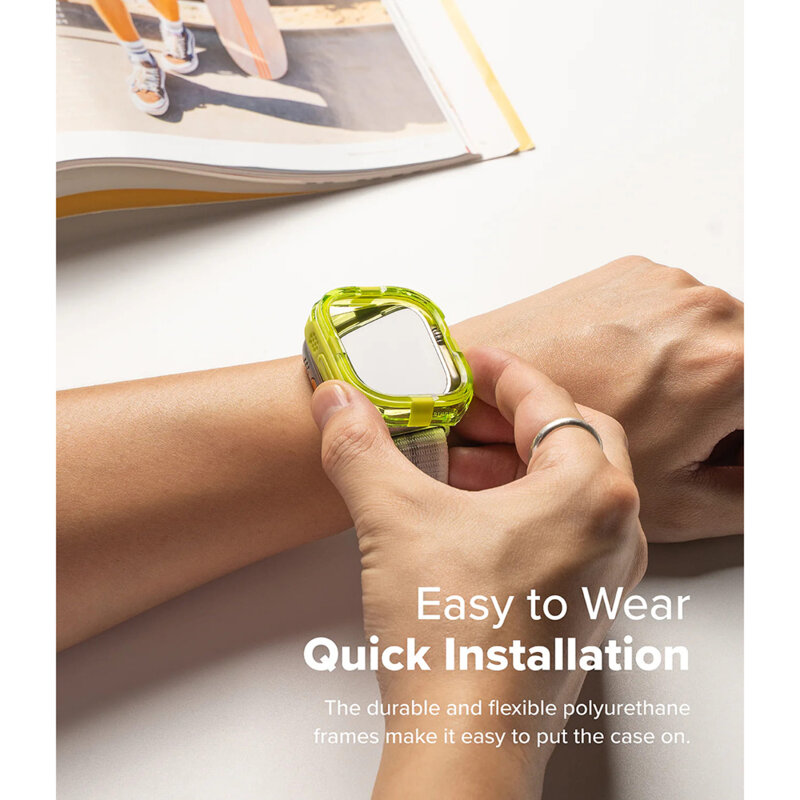 Husa Apple Watch Ultra Ringke Fusion Bumper, alb