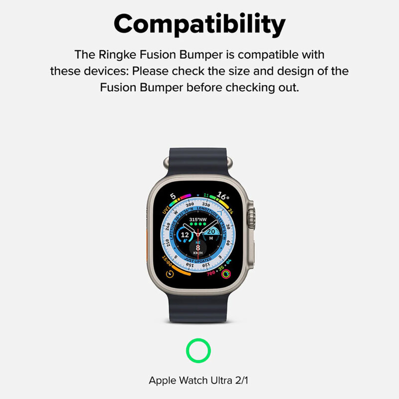 Husa Apple Watch Ultra Ringke Fusion Bumper, negru