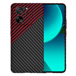 Husa Xiaomi 13T Pro Techsuit Carbonite FiberShell, rosu inchis