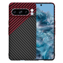 Husa Google Pixel 8 Pro Techsuit Carbonite FiberShell, rosu inchis