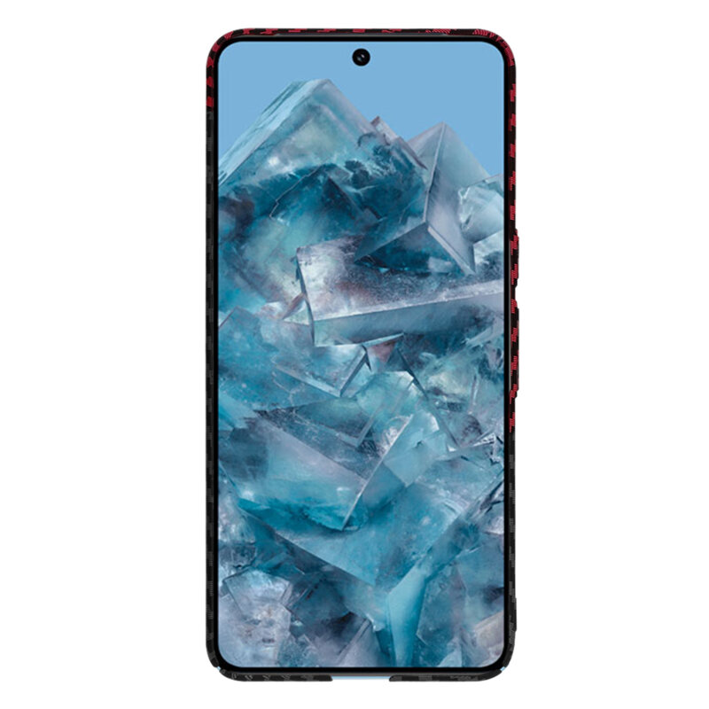 Husa Google Pixel 8 Pro Techsuit Carbonite FiberShell, rosu inchis