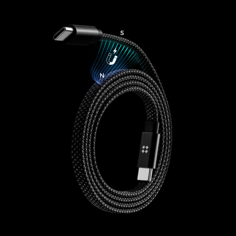 Cablu magnetic USB-C la Type-C 240W Edizard, 1.5m, EZ820101150