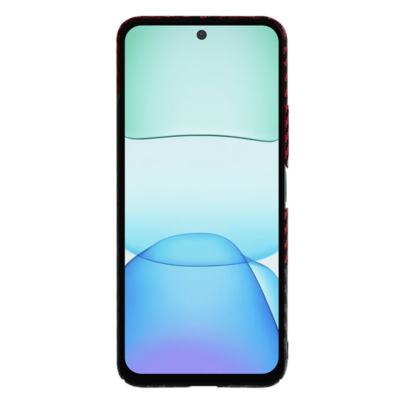 Husa Xiaomi Poco M6 4G Techsuit Carbonite FiberShell, rosu inchis