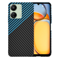 Husa Xiaomi Redmi 13C 5G Techsuit Carbonite FiberShell, bleu