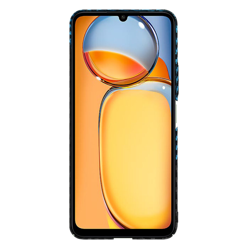 Husa Xiaomi Redmi 13C 5G Techsuit Carbonite FiberShell, bleu