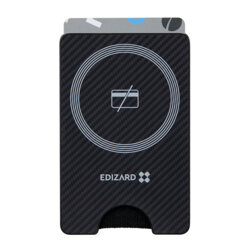 Portofel magnetic MagSafe 3 carduri Edizard, negru, EZ880101