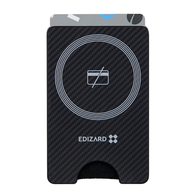 Portofel magnetic MagSafe 3 carduri Edizard, negru, EZ880101