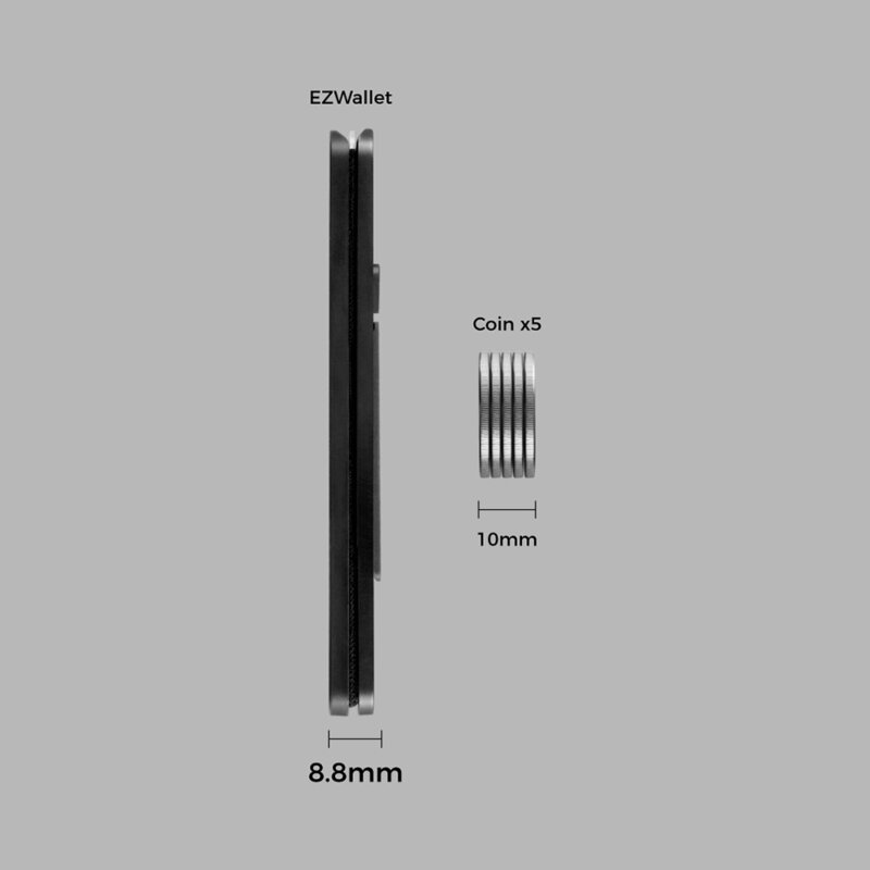Portofel magnetic MagSafe 3 carduri Edizard, negru, EZ880101