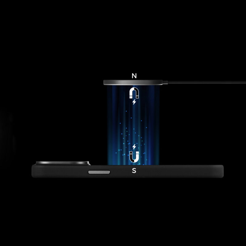 Portofel magnetic MagSafe 3 carduri Edizard, negru, EZ880101