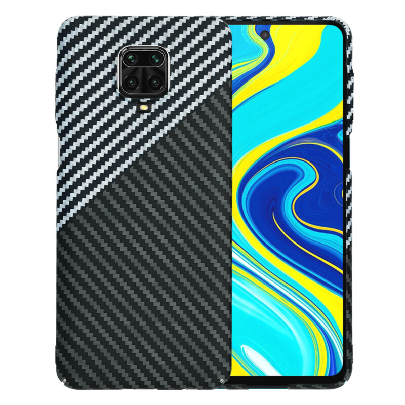 Husa Xiaomi Redmi Note 9S Techsuit Carbonite FiberShell, gri