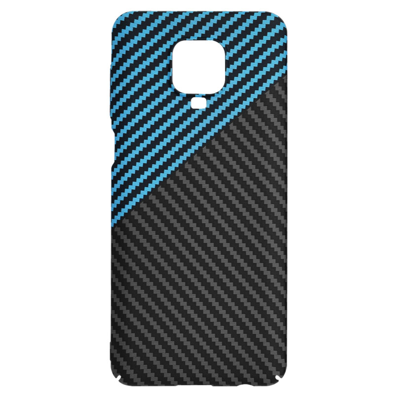 Husa Xiaomi Redmi Note 9S Techsuit Carbonite FiberShell, bleu