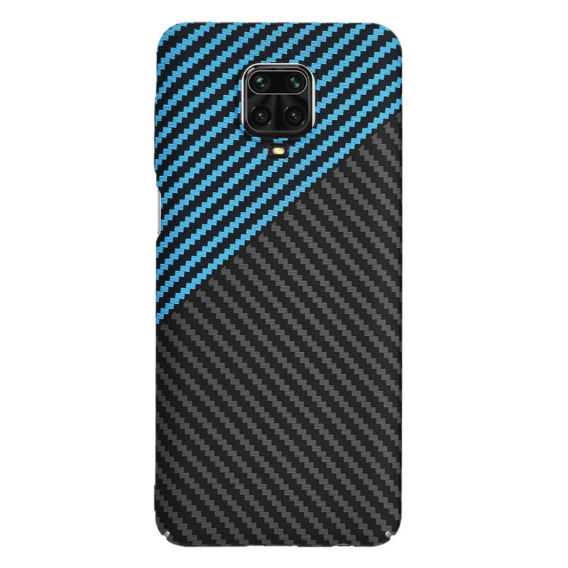Husa Xiaomi Redmi Note 9 Pro Max Techsuit Carbonite FiberShell, bleu