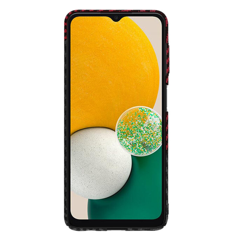 Husa Samsung Galaxy A13 5G Techsuit Carbonite FiberShell, rosu inchis