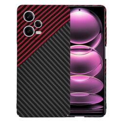 Husa Xiaomi Redmi Note 12 Pro 5G Techsuit Carbonite FiberShell, rosu inchis