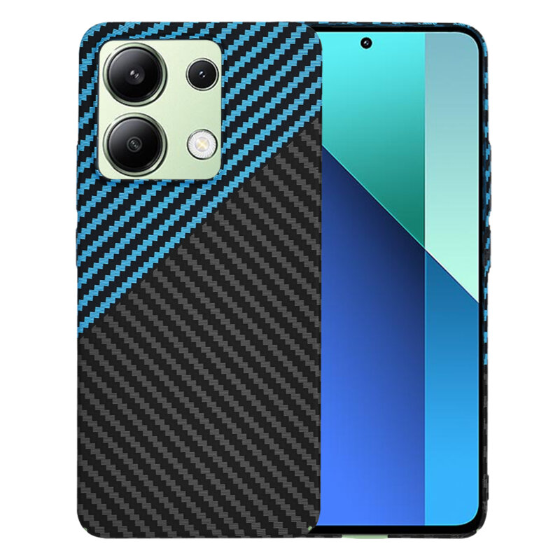 Husa Xiaomi Redmi Note 13 4G Techsuit Carbonite FiberShell, bleu