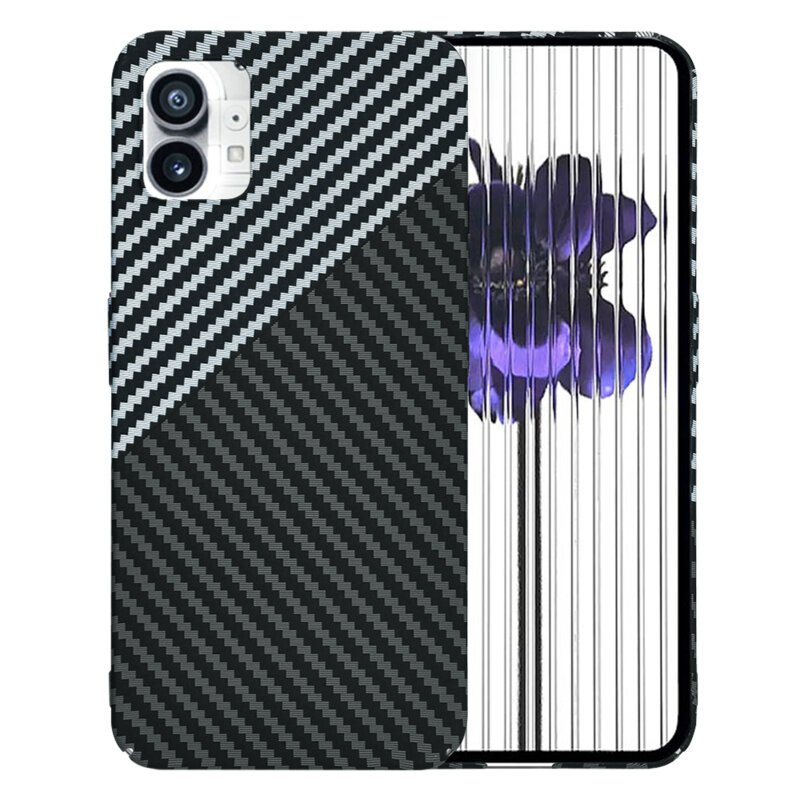 Husa Nothing Phone (1) Techsuit Carbonite FiberShell, gri