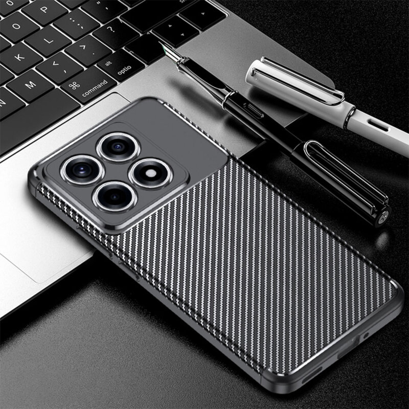 Husa Xiaomi 14T Techsuit CarbonFiber, negru