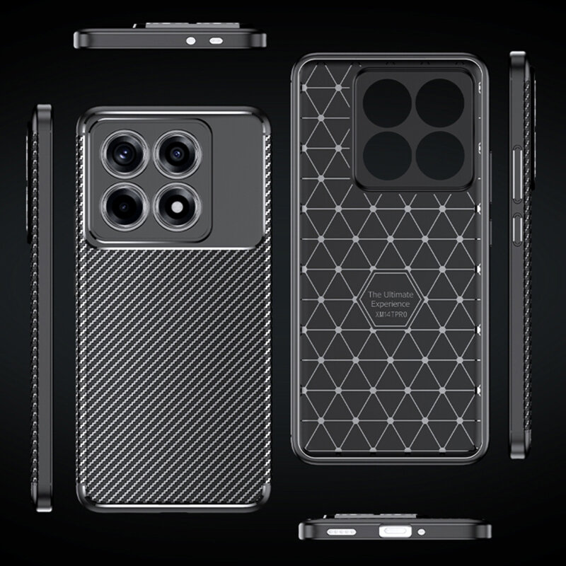 Husa Xiaomi 14T Techsuit CarbonFiber, negru