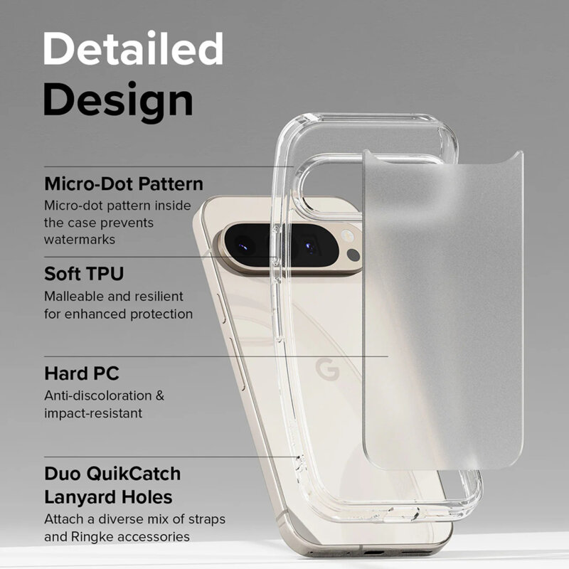 Husa Google Pixel 9 Ringke Fusion, transparenta mata