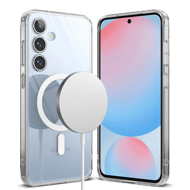 Husa Samsung Galaxy S24 FE Ringke Fusion MagSafe, transparenta