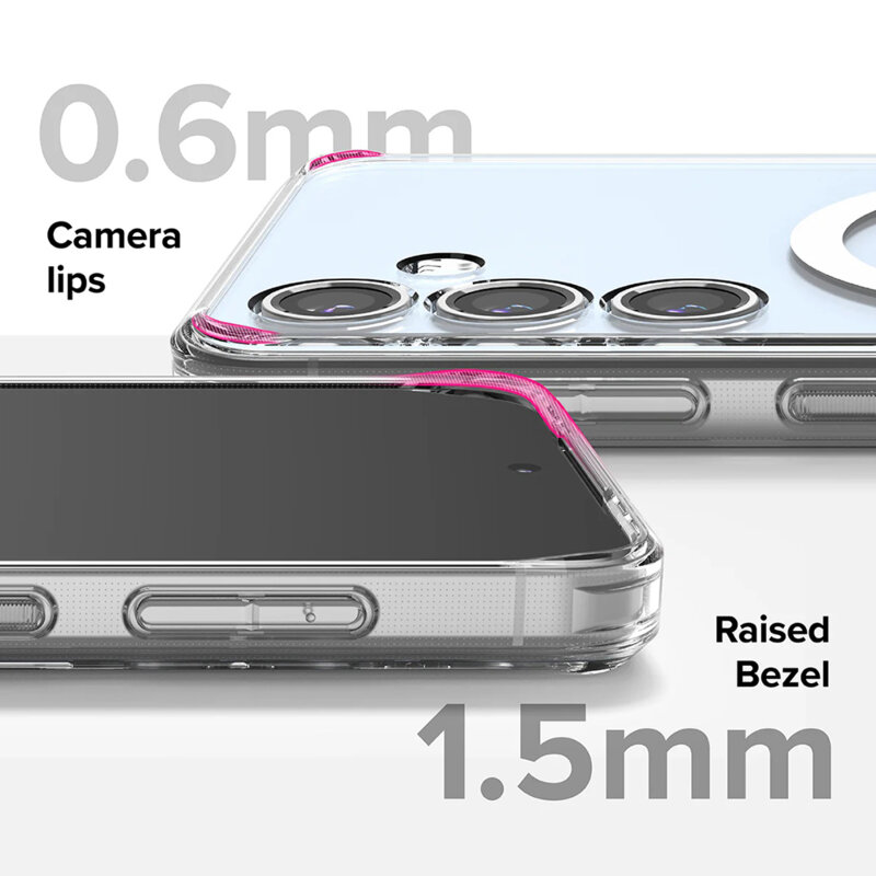 Husa Samsung Galaxy S24 FE Ringke Fusion MagSafe, transparenta