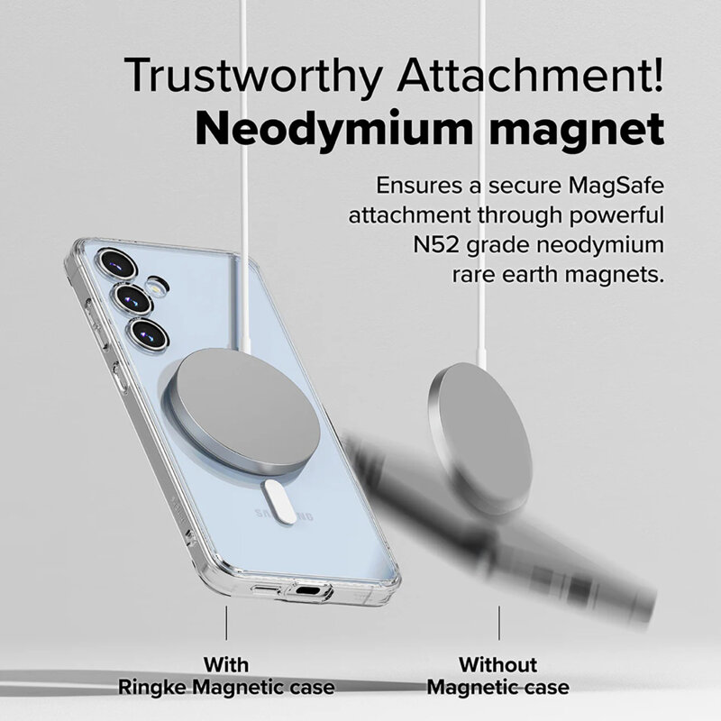 Husa Samsung Galaxy S24 FE Ringke Fusion MagSafe, transparenta