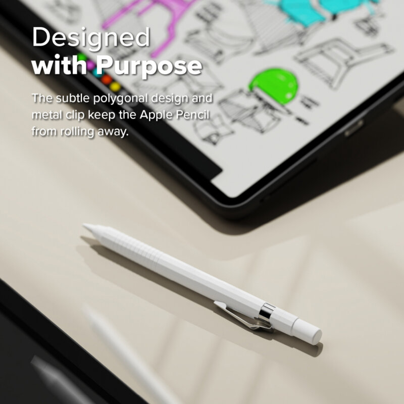 Husa Apple Pencil Pro premium din silicon Ringke, galben