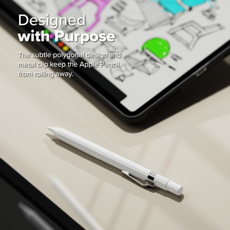 Husa Apple Pencil premium din silicon Ringke, galben