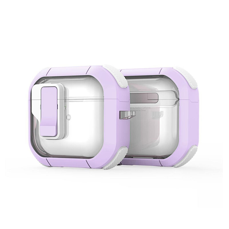 Husa Apple AirPods 4 Dux Ducis PECN Series, mov / alb
