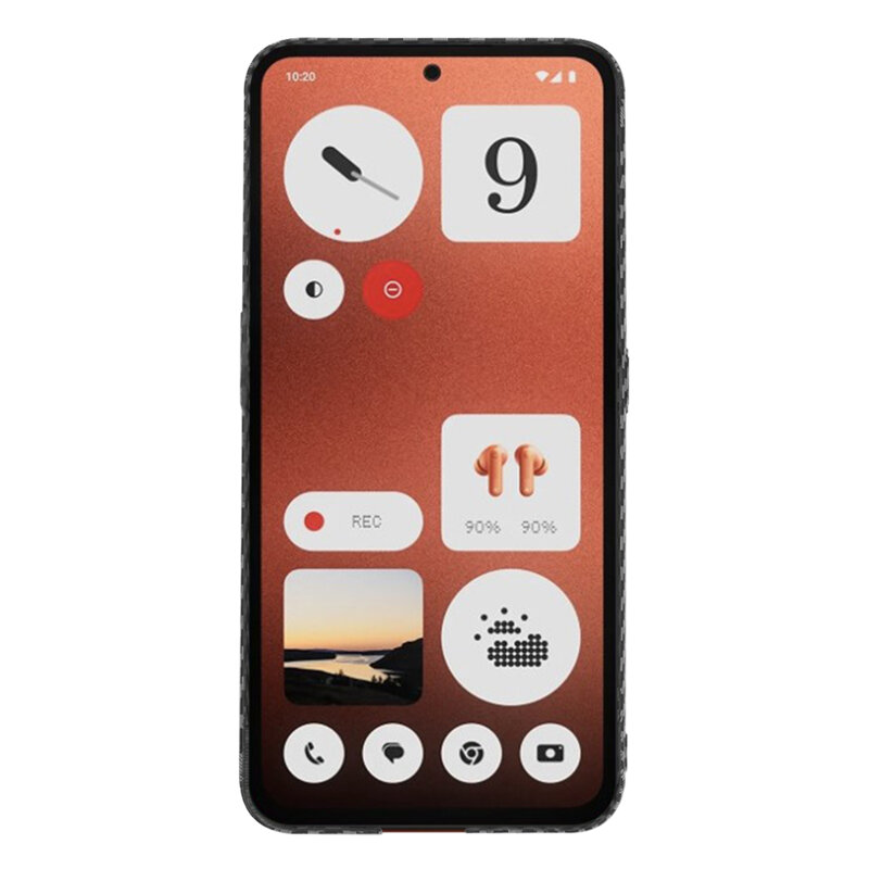 Husa Nothing CMF Phone 1 Techsuit Carbonite FiberShell, negru