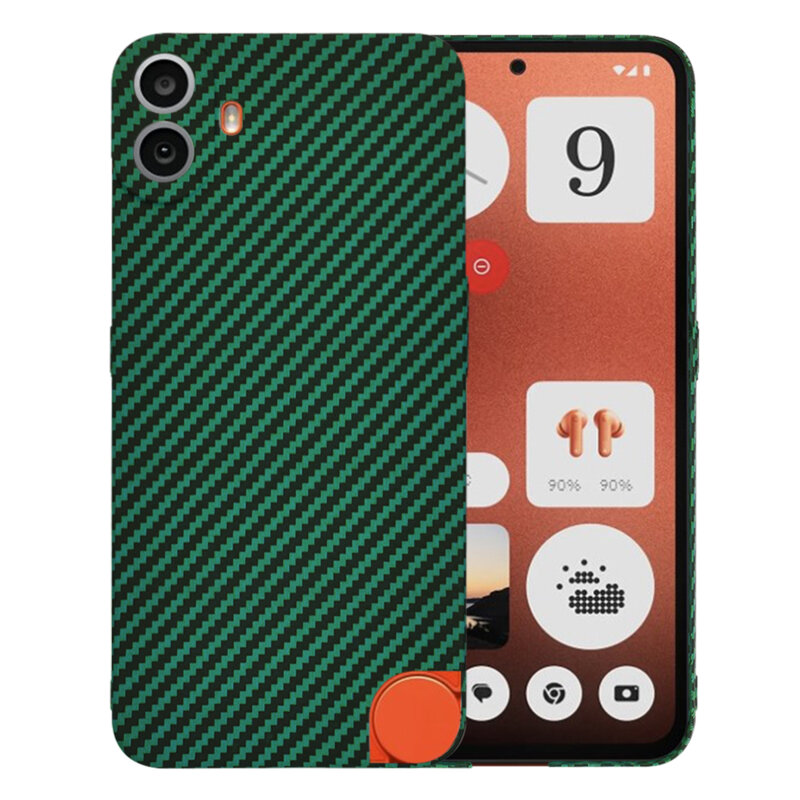 Husa Nothing CMF Phone 1 Techsuit Carbonite FiberShell, verde