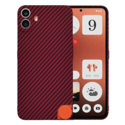 Husa Nothing CMF Phone 1 Techsuit Carbonite FiberShell, rosu