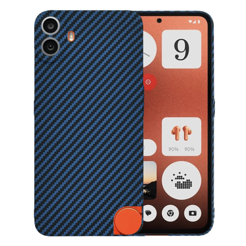 Husa Nothing CMF Phone 1 Techsuit Carbonite FiberShell, cyan