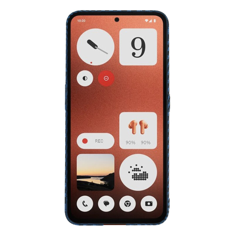 Husa Nothing CMF Phone 1 Techsuit Carbonite FiberShell, cyan