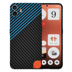 Husa Nothing CMF Phone 1 Techsuit Carbonite FiberShell, bleu