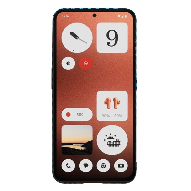 Husa Nothing CMF Phone 1 Techsuit Carbonite FiberShell, bleu